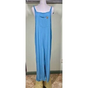 Passenger Designed to Wander Made to Roam Sz L Blue Jumpsuit Lagenlook Bohemian